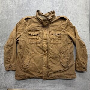 Levi's Jacket Mens 3XL Brown Canvas Sherpa Lined‎ Military Field Workwear Coat
